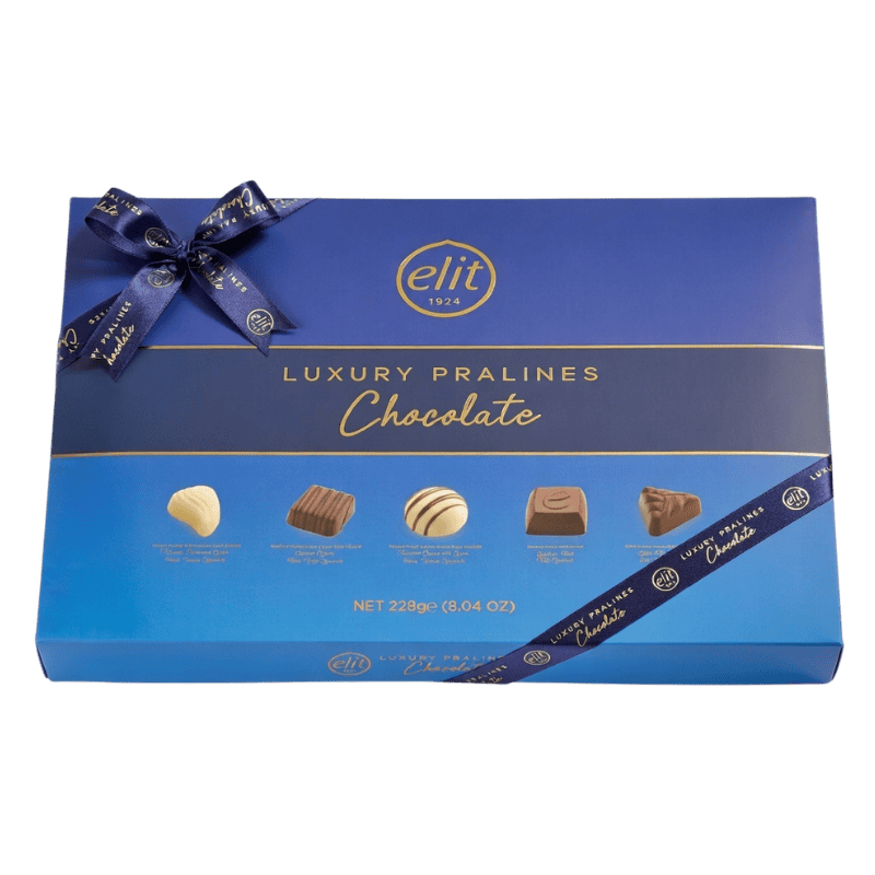Elit Çikolata Luxury Pralines Çikolata Lacivert Kutu 228g Glutensiz