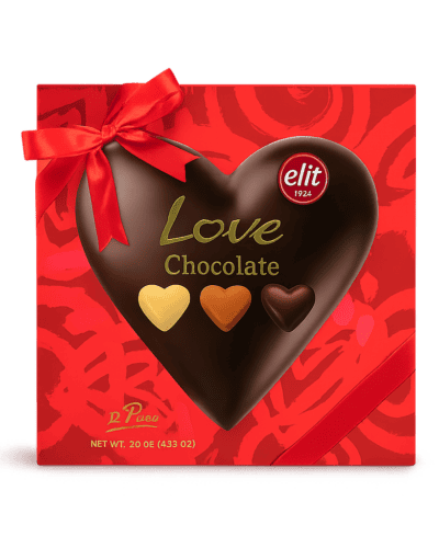 Elit Çikolata Love Chocolate Spesiyal Hediye Kutu Kalp 120g Glutensiz
